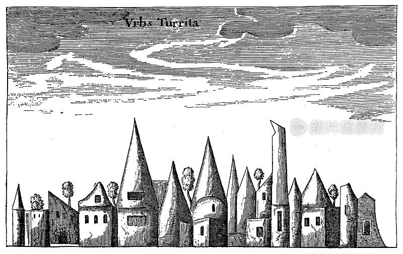 Kircher, City Turrita(地下世界，所有美好的自然财富)，约1665年。